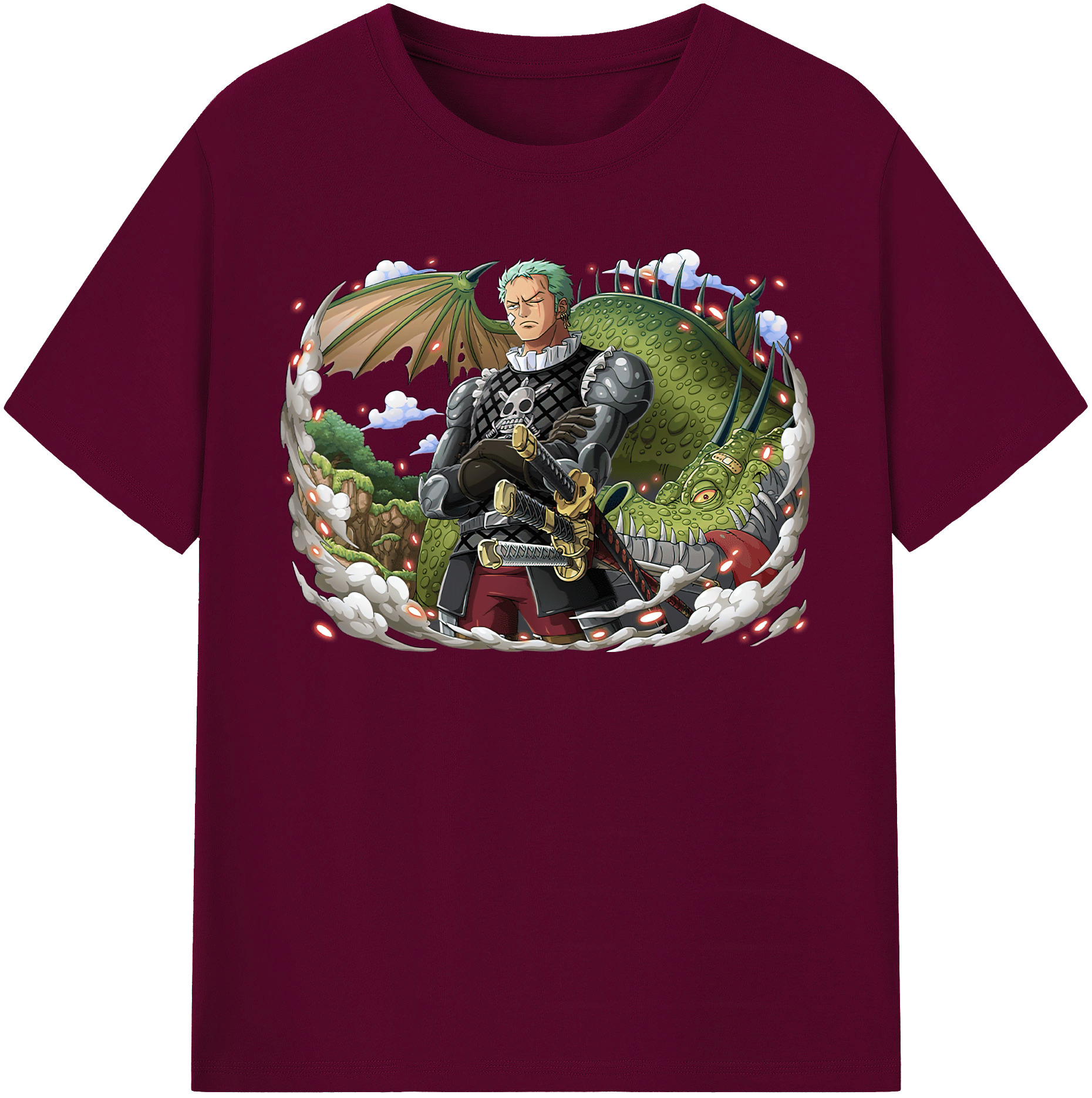 ワンピース ロロノア・ゾロ ONE PIECE Roronoa Zoro レディースカジュアルプリントTシャツ（綿100％）